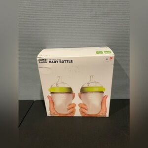 Comotomo Baby Bottle Set, Green - 8oz (2 Pack)